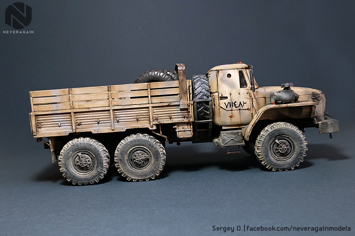 Ural-4320 from Zvezda for the Syrian events - My, Stand modeling, Scale 1:35, 1:35, Scale model, Ural 4320, Truck, Longpost