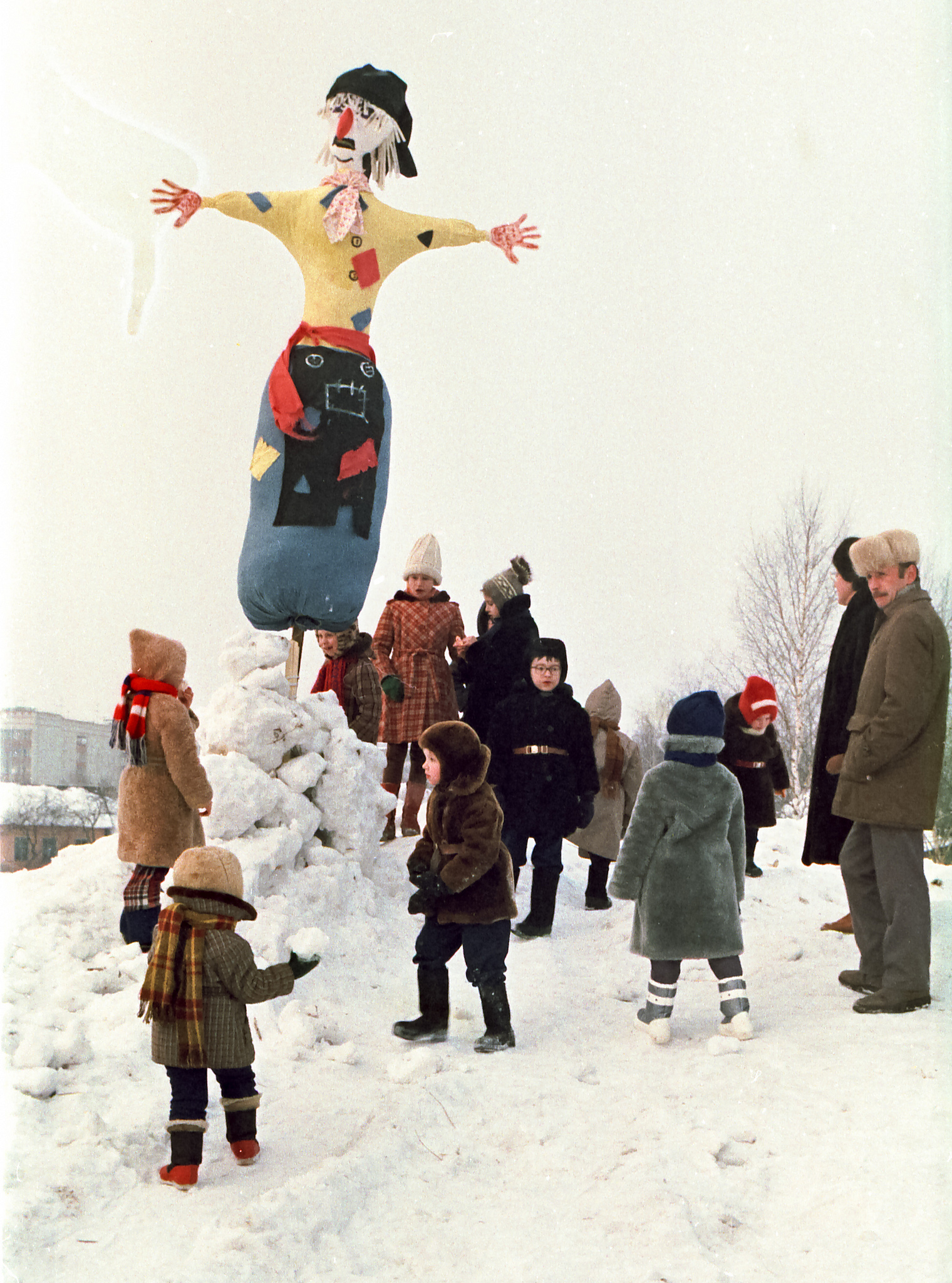 Масленица. Завод Тайфун. СССР Калуга март 1988 г. - СССР, Калуга, Масленица, 1988, Фотография, Длиннопост