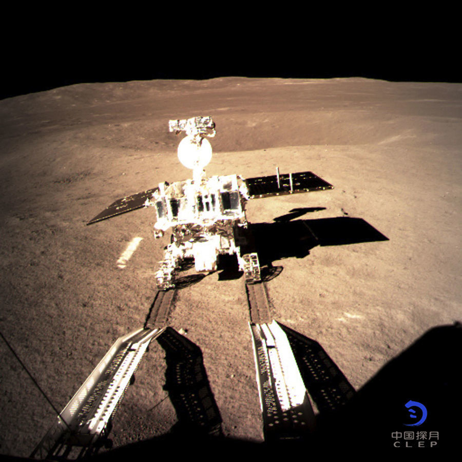 Chinese lunar rover explored rocks on the far side of the moon - China, Chang'e-4, Yutu-2, moon, back side, Lunar rover, Research, Space