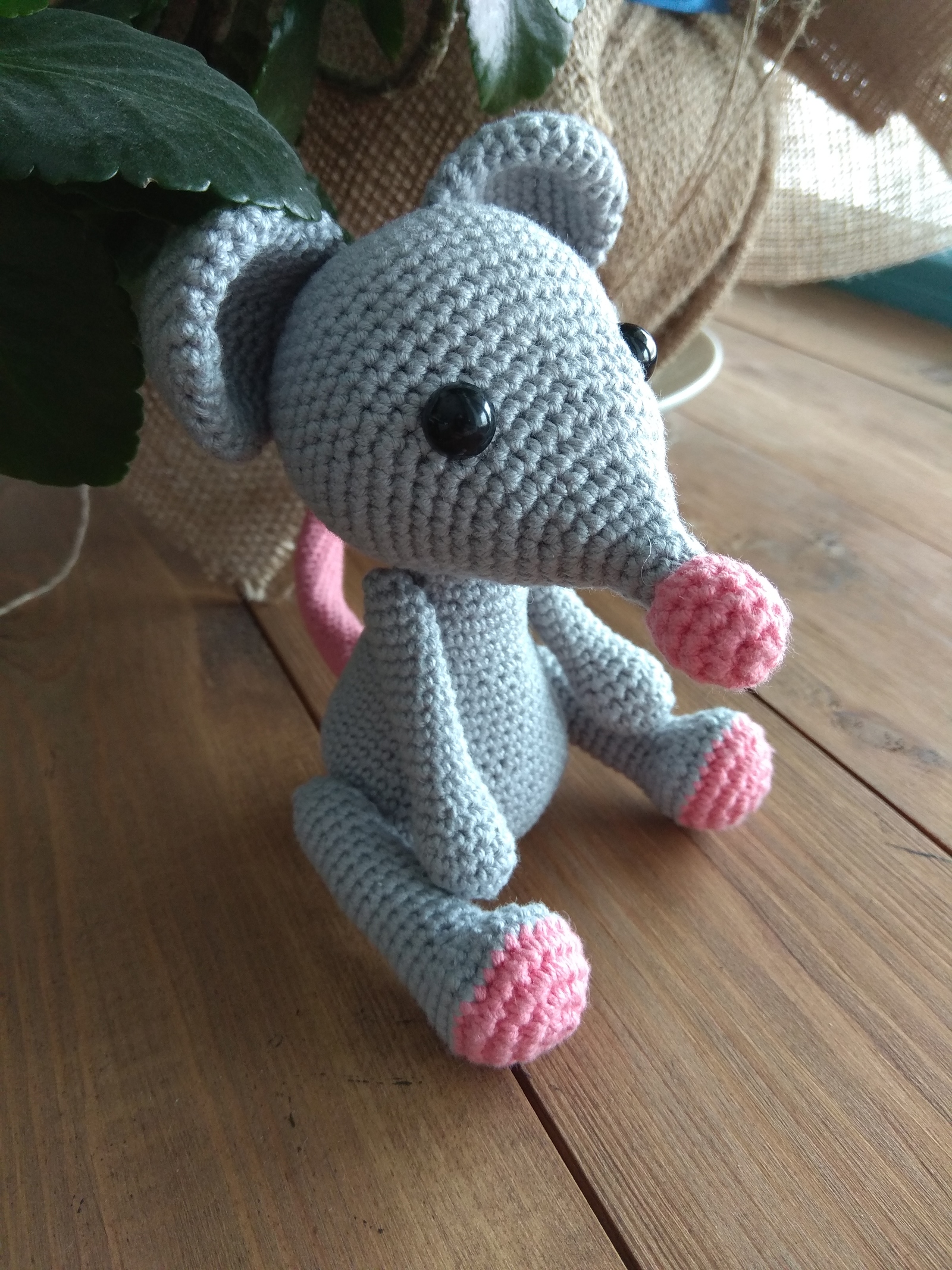 Mouse - My, Needlework with process, Knitting, Crochet, Handmade, Toys, Mouse, Longpost