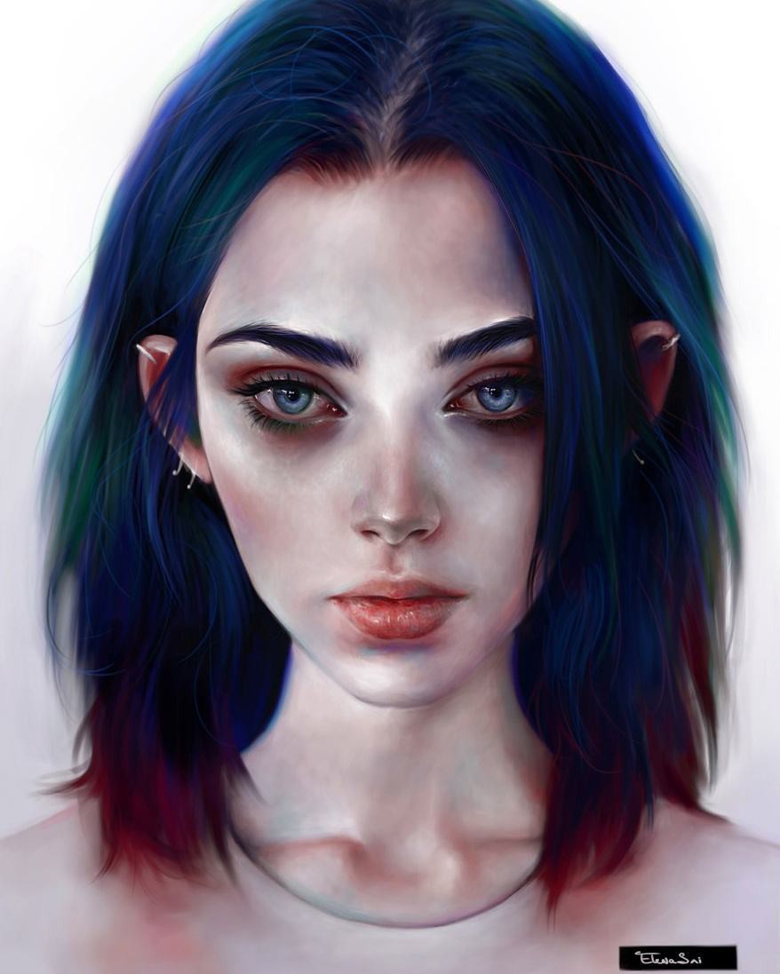 Scary paintings by Elena Sai - Art, Drawing, Portrait, Elena SAI, Longpost