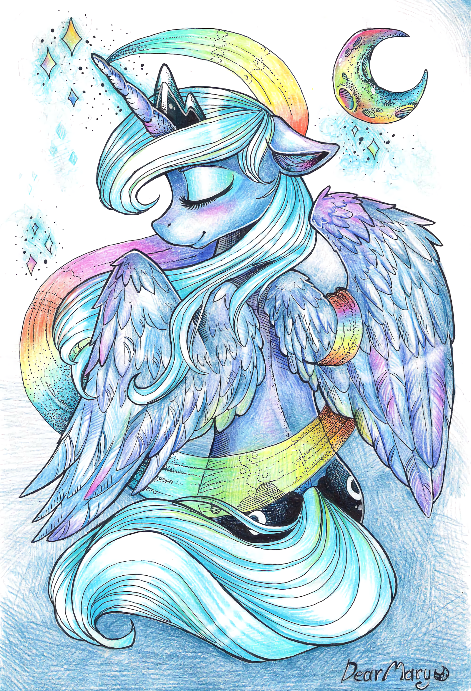 Colorful night - My Little Pony, Princess Luna, Dearmary