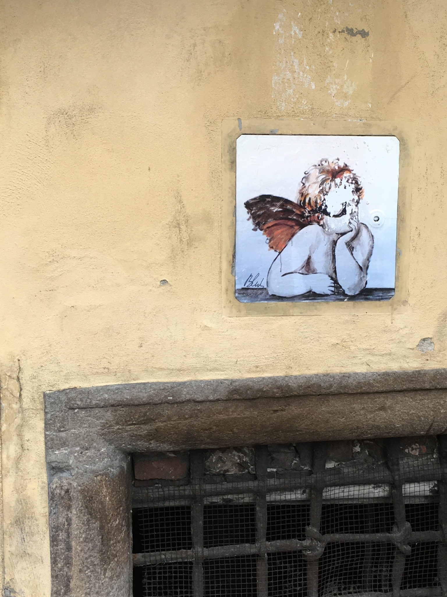 Blub L'arte sa nuotare on the streets of Lucca, Tuscany - My, Street art, Lucca, Drawing on the wall, , Longpost