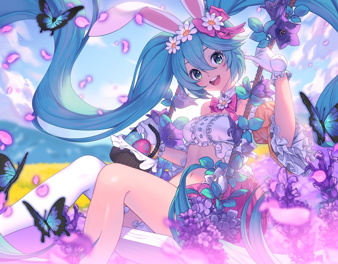 I would have caught such an Easter Bunny) - Anime, Not anime, Vocaloid, Hatsune Miku, Anime art