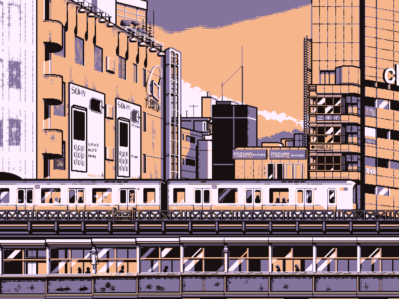 My entry for the competition. Shibuya station. - My, Pixel Art, Pixels, Pixel