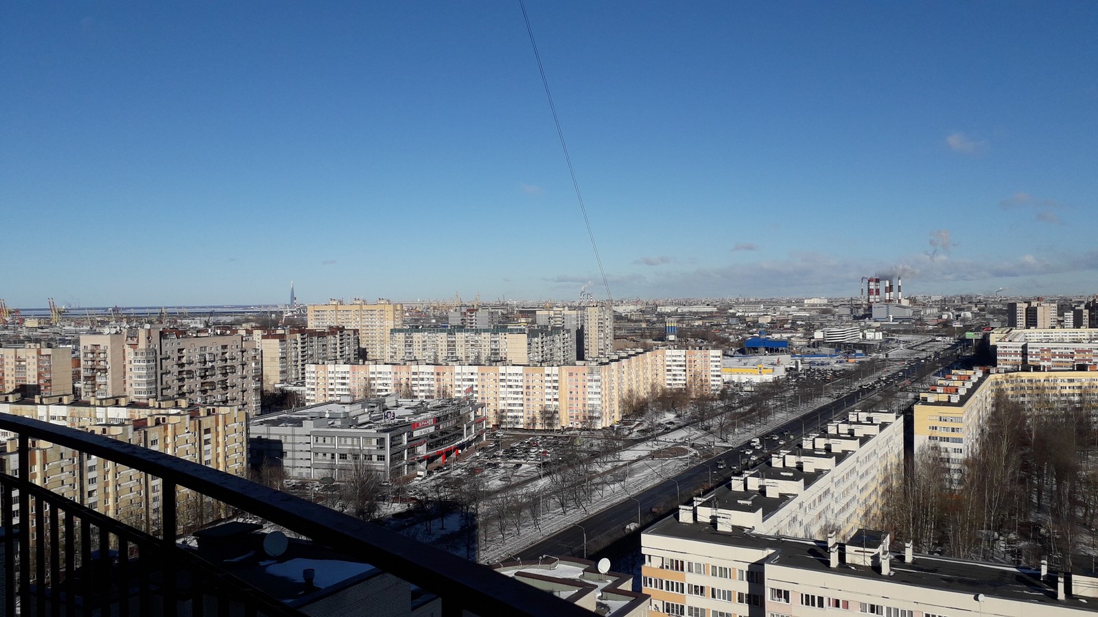 Steep and not very views from the balconies of Petersburg skyscrapers. - My, , View from the balcony, Saint Petersburg, Longpost, Routine