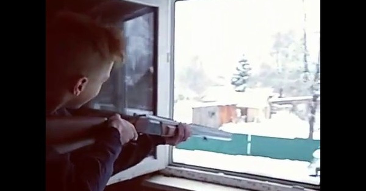 Почему застрелился мороз. С ружьем из окна. Стреляли в окно. С ружья с окна.