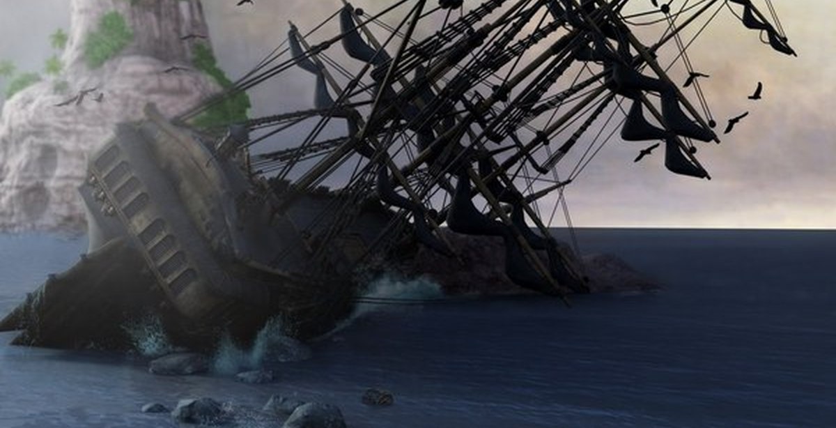 Разбитые корабли текст. Разбитый корабль. Корабль и рифы. Кораблекрушение пиратского корабля. Разрушенный пиратский корабль.