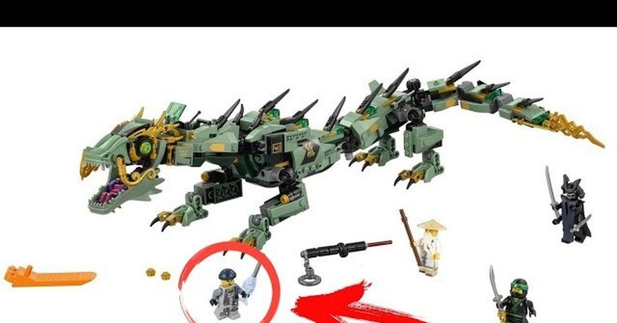 LEGO NINJAGO Механический Дракон Зеленого Ниндзя 70612 - Быстрая сборка ...