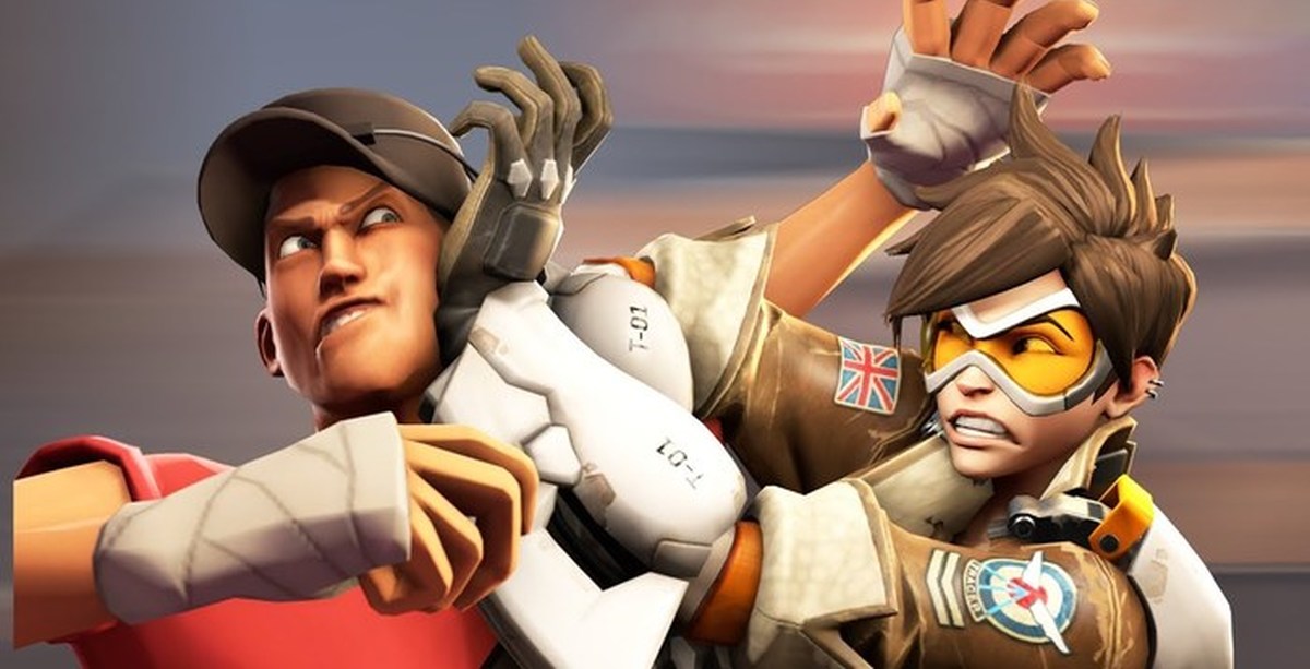 Овервотч 2 игроки. Tf2 и овервотч. Team Fortress 2 и овервотч. Team Fortress vs Overwatch. Team Fortress 2 vs Overwatch.